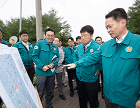 이병화 환경부차관, 홍수로부터 안전한 공공택지지구 조성사업 현장 방문