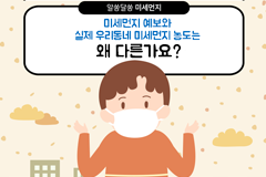 미세먼지 예보와 실제 우리동네 미세먼지 농도는 왜 다른가요?