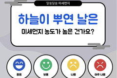 하늘이 뿌연 날은 미세먼지 농도가 높은 건가요?